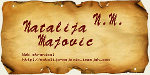 Natalija Majović vizit kartica
